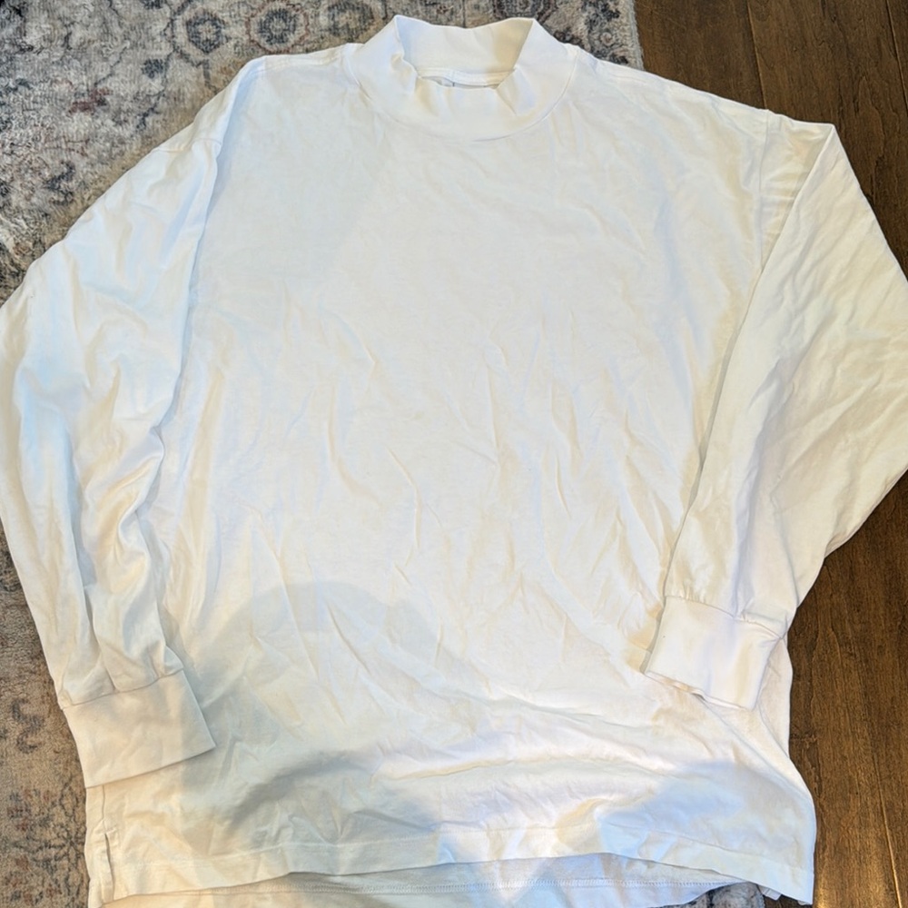 TNA White Turtleneck Top